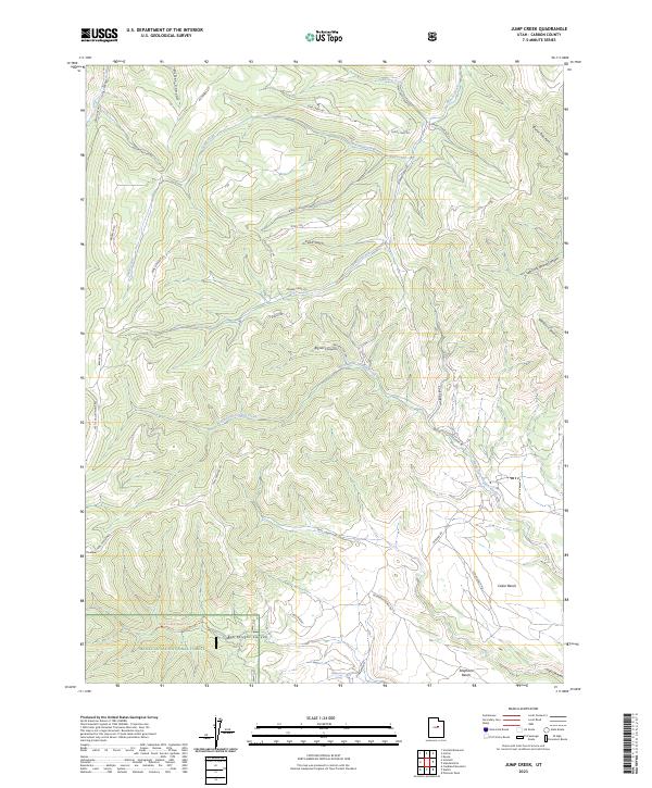 US Topo 7.5-minute map for Jump Creek UT