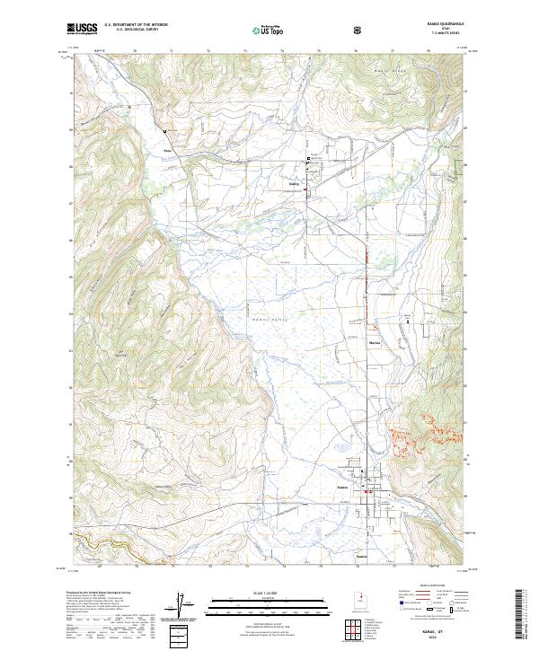 US Topo 7.5-minute map for Kamas UT