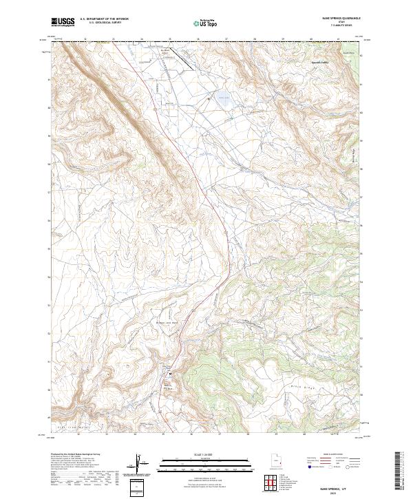 US Topo 7.5-minute map for Kane Springs UT