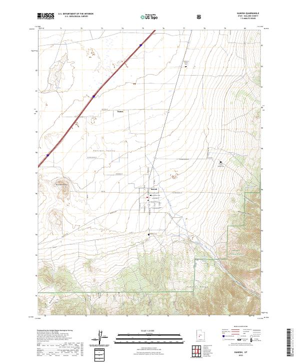 US Topo 7.5-minute map for Kanosh UT