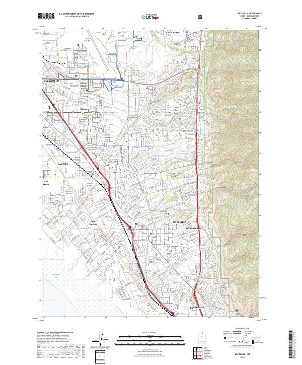 US Topo 7.5-minute map for Kaysville UT