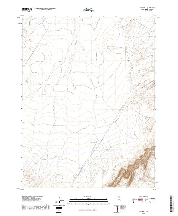 US Topo 7.5-minute map for Keg Knoll UT