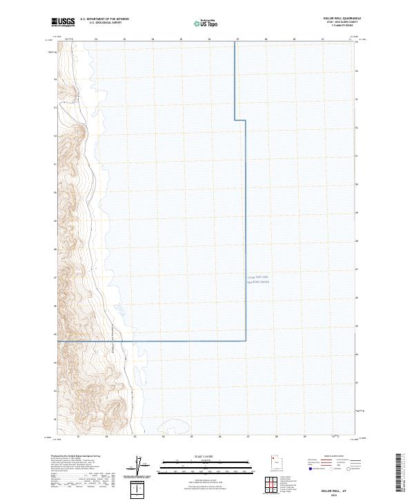 US Topo 7.5-minute map for Keller Well UT