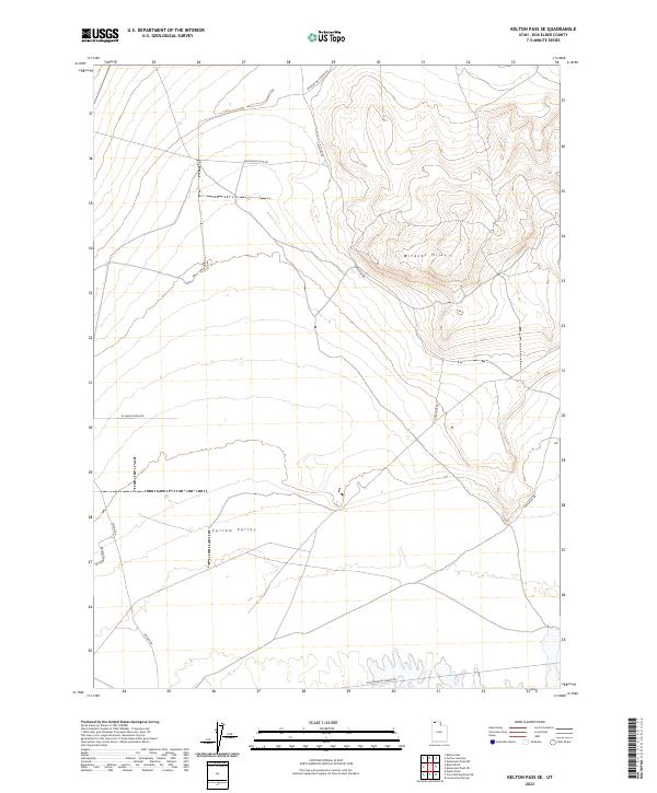 US Topo 7.5-minute map for Kelton Pass SE UT