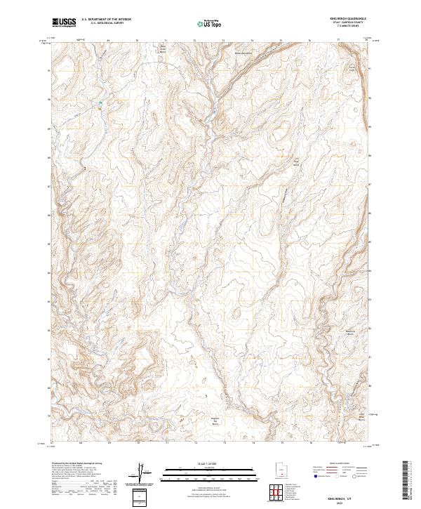 US Topo 7.5-minute map for King Bench UT