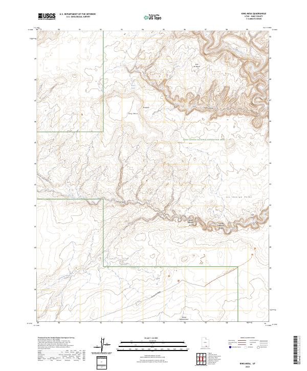 US Topo 7.5-minute map for King Mesa UT