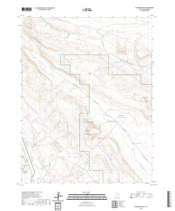 US Topo 7.5-minute map for Klondike Bluffs UT