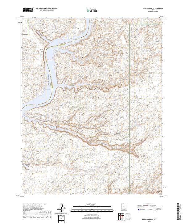 US Topo 7.5-minute map for Knowles Canyon UT