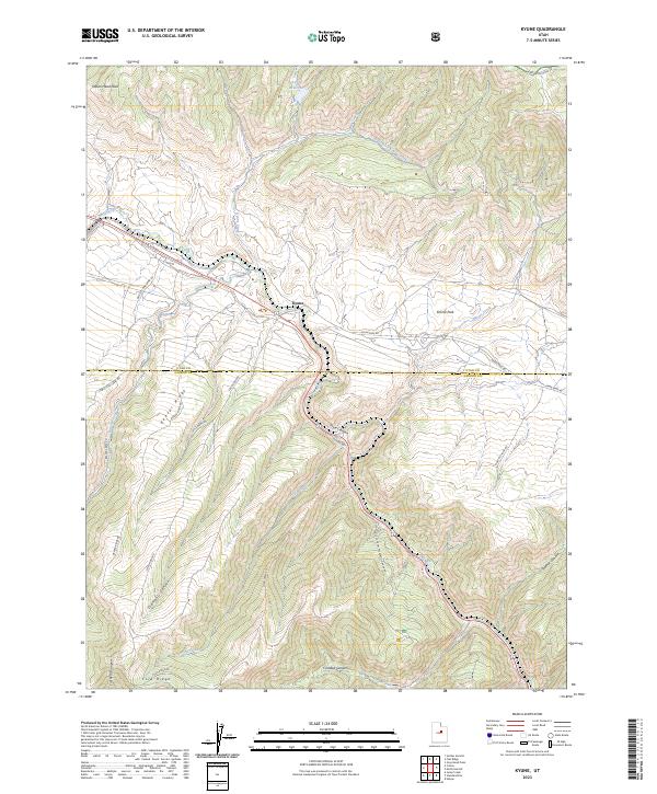 US Topo 7.5-minute map for Kyune UT