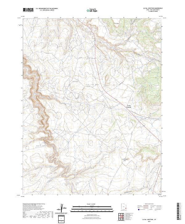 US Topo 7.5-minute map for La Sal Junction UT