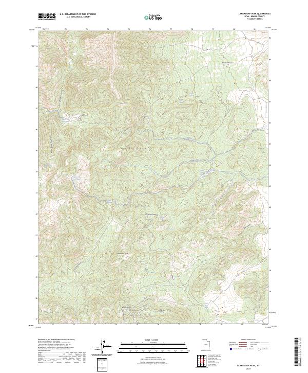 US Topo 7.5-minute map for Lamerdorf Peak UT