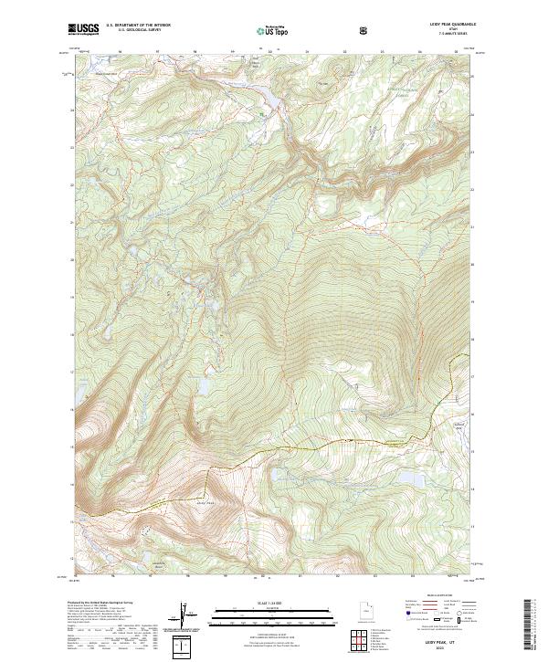 US Topo 7.5-minute map for Leidy Peak UT