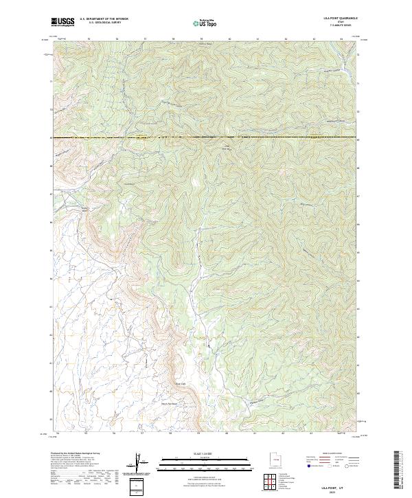 US Topo 7.5-minute map for Lila Point UT