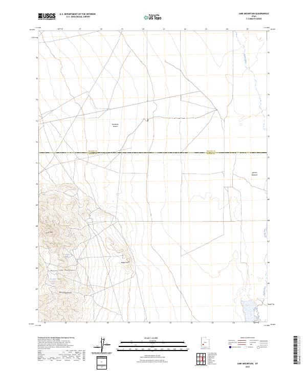 US Topo 7.5-minute map for Lime Mountain UT