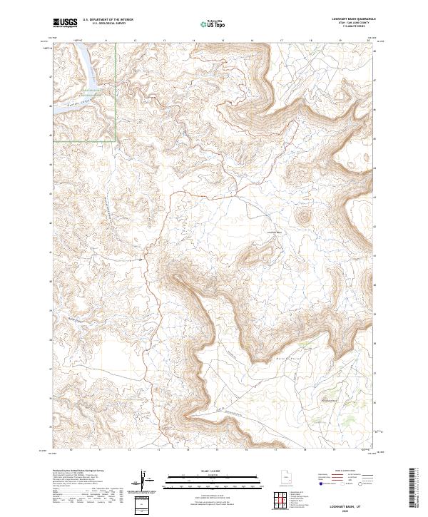 US Topo 7.5-minute map for Lockhart Basin UT