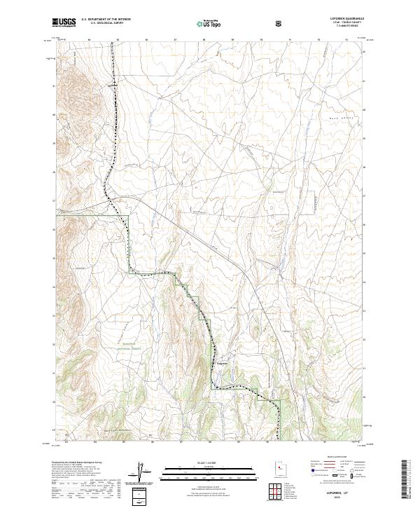 US Topo 7.5-minute map for Lofgreen UT