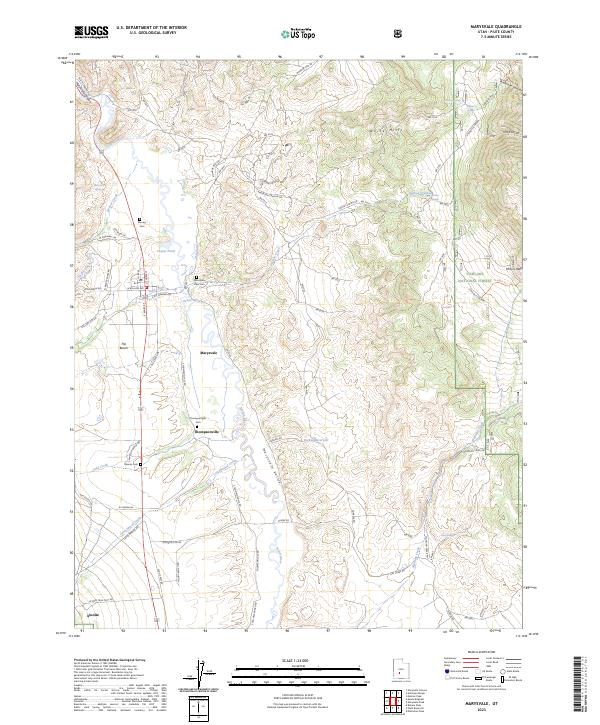 US Topo 7.5-minute map for Marysvale UT