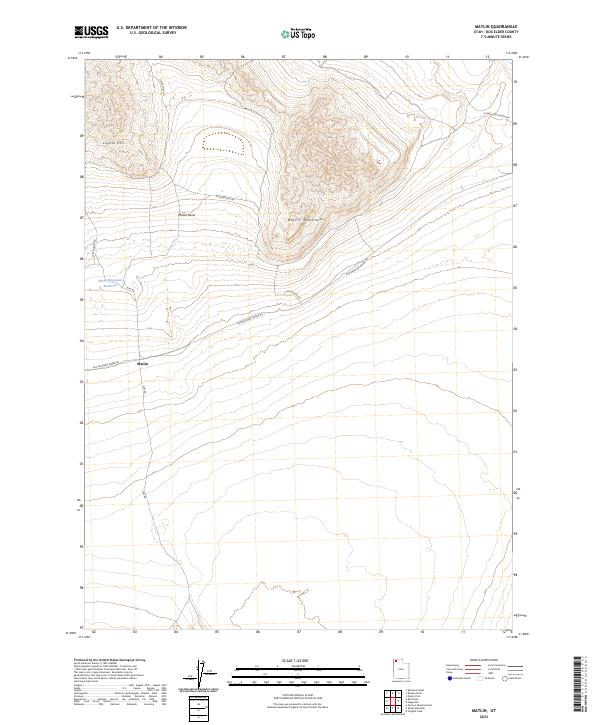 US Topo 7.5-minute map for Matlin UT