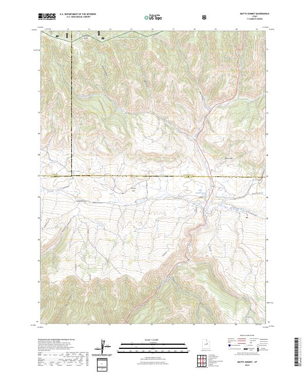 US Topo 7.5-minute map for Matts Summit UT