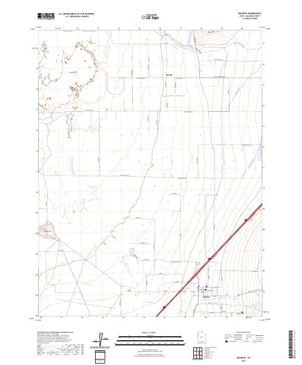 US Topo 7.5-minute map for Meadow UT