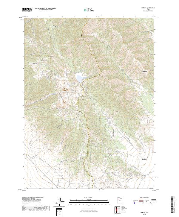 US Topo 7.5-minute map for Mercur UT