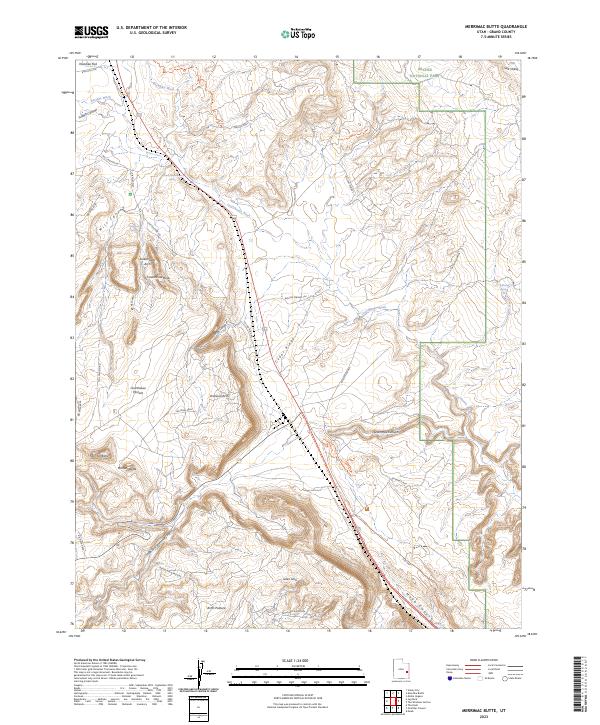 US Topo 7.5-minute map for Merrimac Butte UT