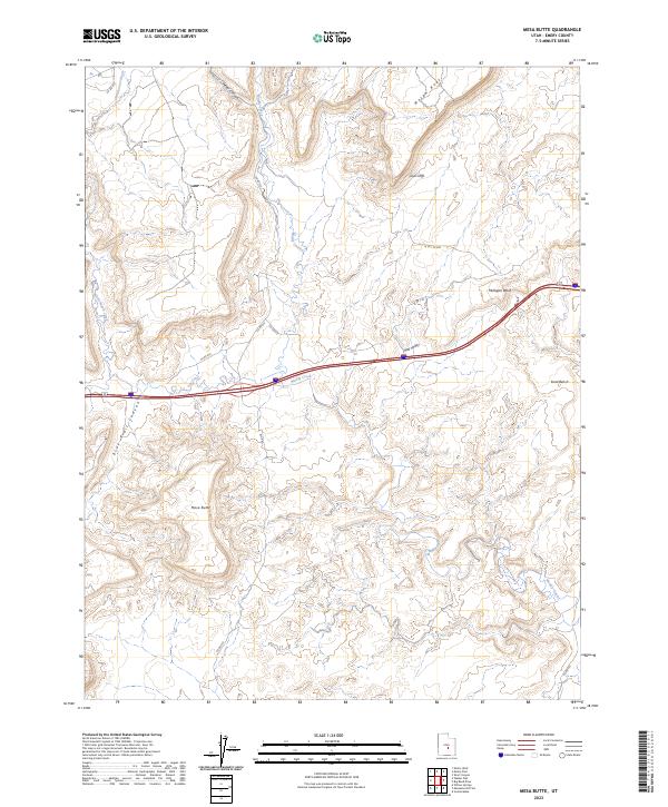 US Topo 7.5-minute map for Mesa Butte UT