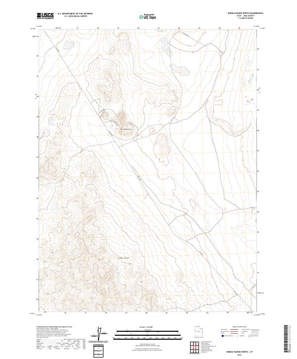 US Topo 7.5-minute map for Middle Range North UT