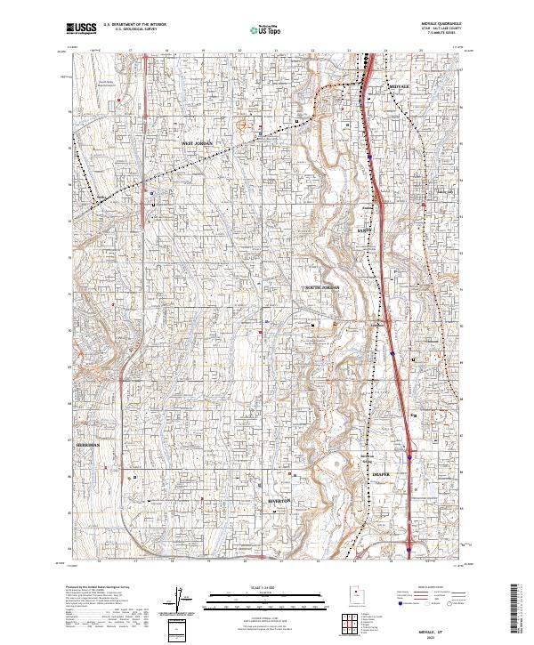 US Topo 7.5-minute map for Midvale UT