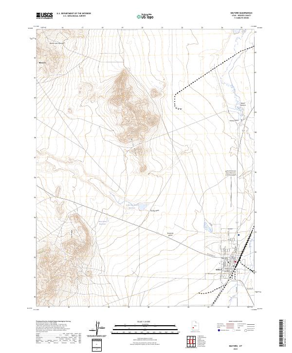 US Topo 7.5-minute map for Milford UT