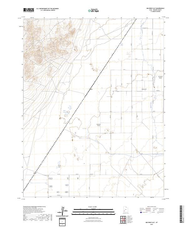 US Topo 7.5-minute map for Milford Flat UT