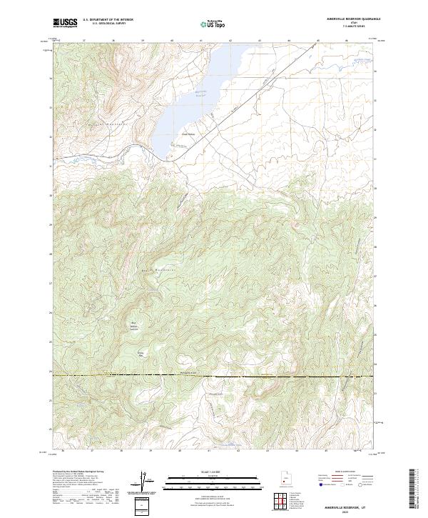 US Topo 7.5-minute map for Minersville Reservoir UT