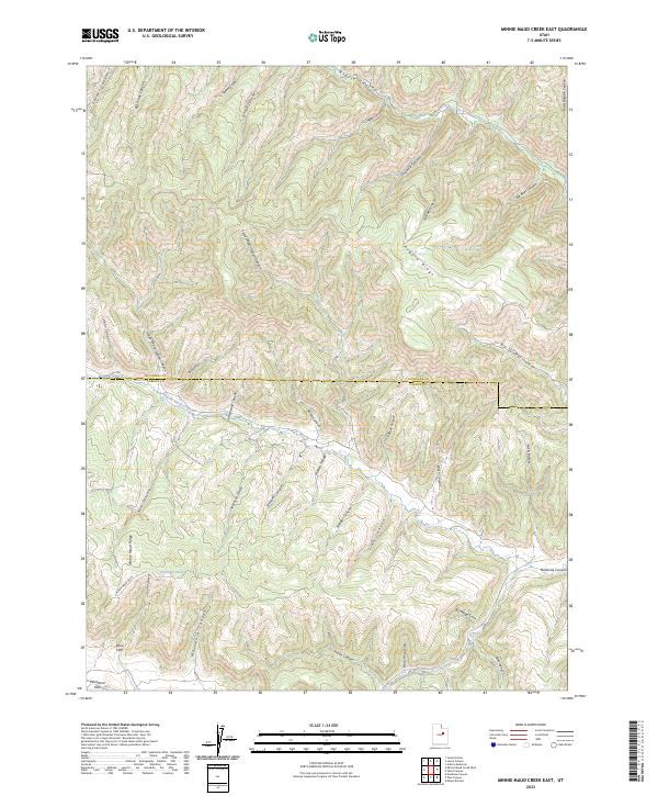 US Topo 7.5-minute map for Minnie Maud Creek East UT