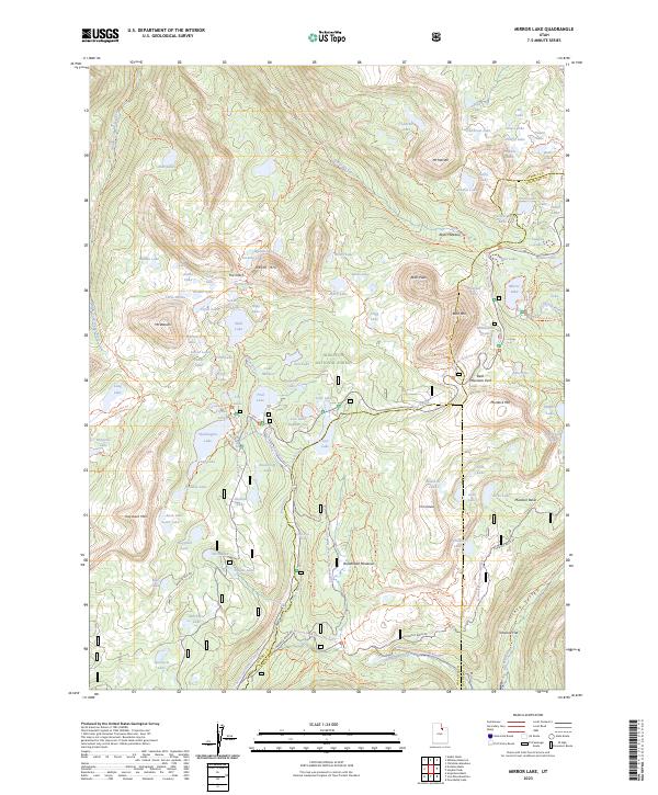 US Topo 7.5-minute map for Mirror Lake UT