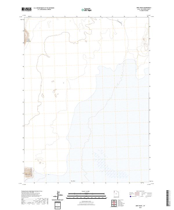 US Topo 7.5-minute map for Miry Wash UT