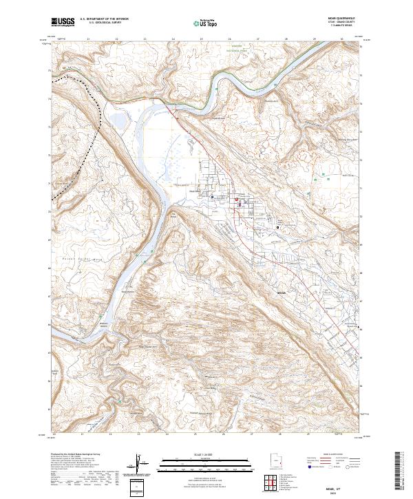 US Topo 7.5-minute map for Moab UT