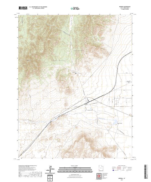 US Topo 7.5-minute map for Modena UT