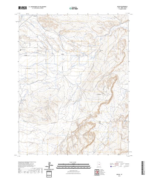 US Topo 7.5-minute map for Molen UT