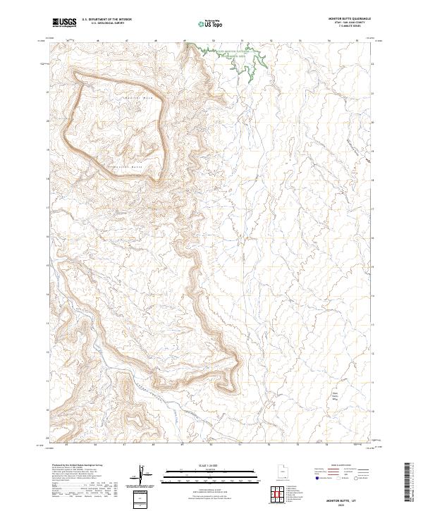 US Topo 7.5-minute map for Monitor Butte UT