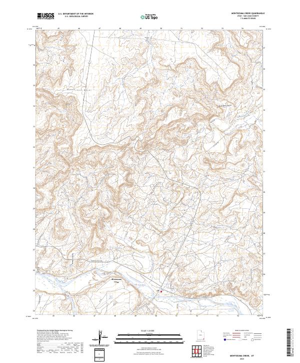 US Topo 7.5-minute map for Montezuma Creek UT