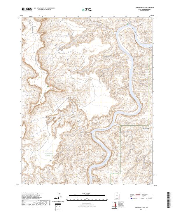 US Topo 7.5-minute map for Monument Basin UT