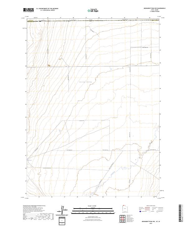 US Topo 7.5-minute map for Monument Peak NW UTID