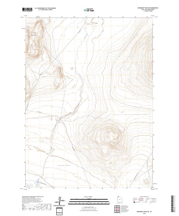 US Topo 7.5-minute map for Monument Peak SW UT