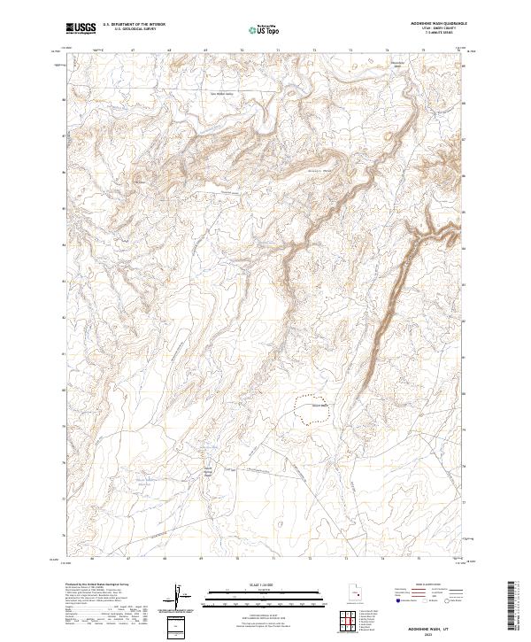 US Topo 7.5-minute map for Moonshine Wash UT