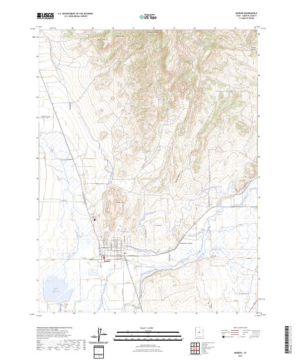 US Topo 7.5-minute map for Moroni UT