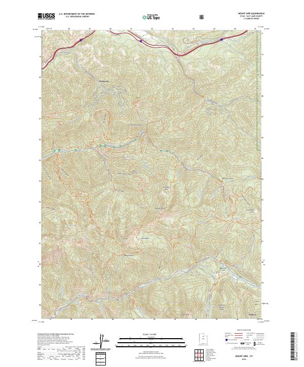 US Topo 7.5-minute map for Mount Aire UT