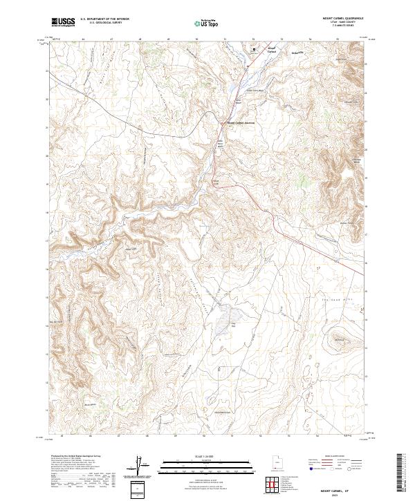 US Topo 7.5-minute map for Mount Carmel UT