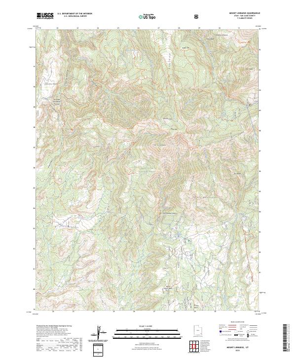 US Topo 7.5-minute map for Mount Linnaeus UT