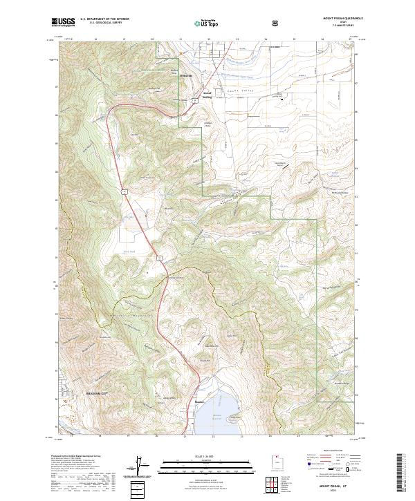 US Topo 7.5-minute map for Mount Pisgah UT