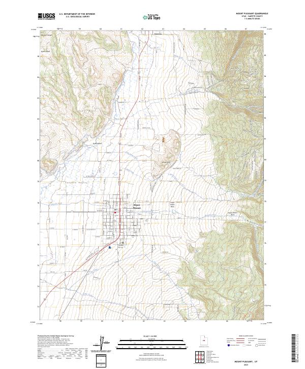 US Topo 7.5-minute map for Mount Pleasant UT